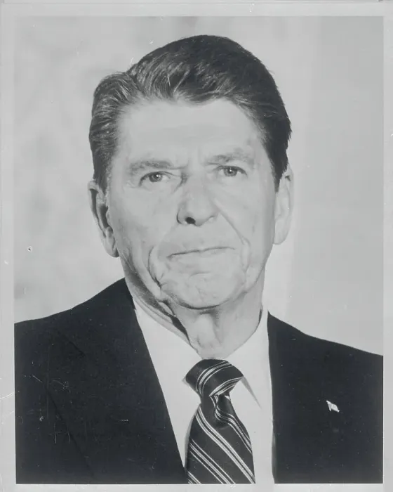 Framed Print : Portrait of Ronald Reagan Smiling Framed Print : Portrait of Ronald Reagan Smiling
