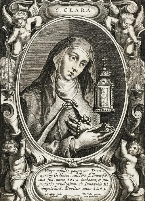 Framed Print : Portrait of Saint Clara of Assisi Framed Print : Portrait of Saint Clara of Assisi