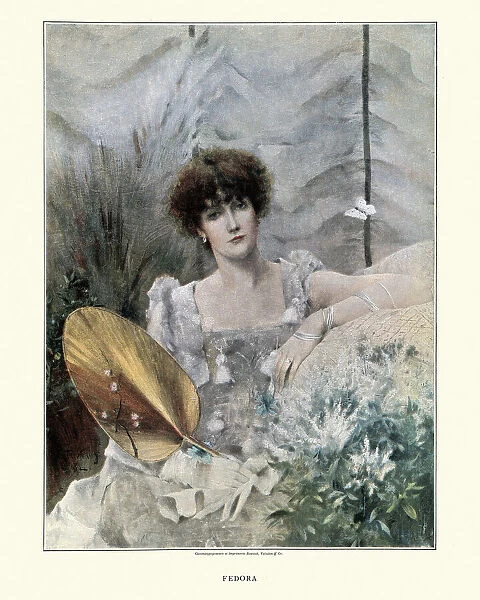 Portrait of Sarah Bernhardt as Fedora, by Alfred Stevens, 19th Century Art