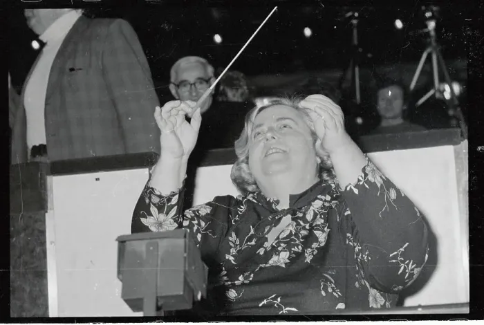 Framed Print : Portrait of Sarah Caldwell Conducting