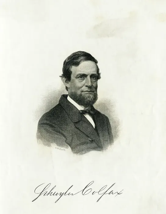 Framed Print : Portrait of Schuyler Colfax Framed Print : Portrait of Schuyler Colfax