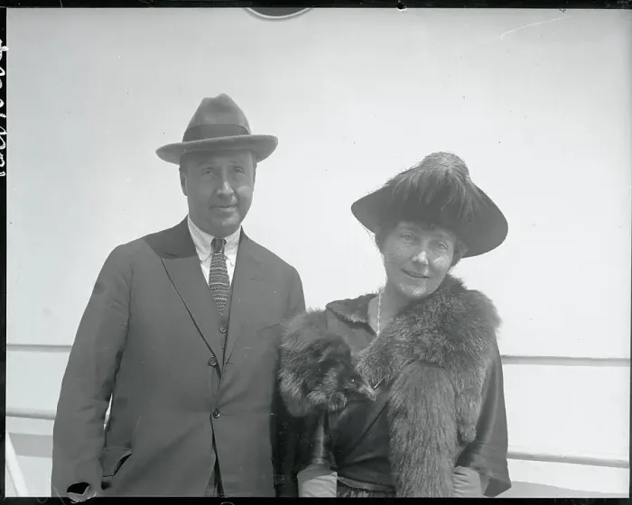 Framed Print : Portrait of Senator France and Marguerite Harrison