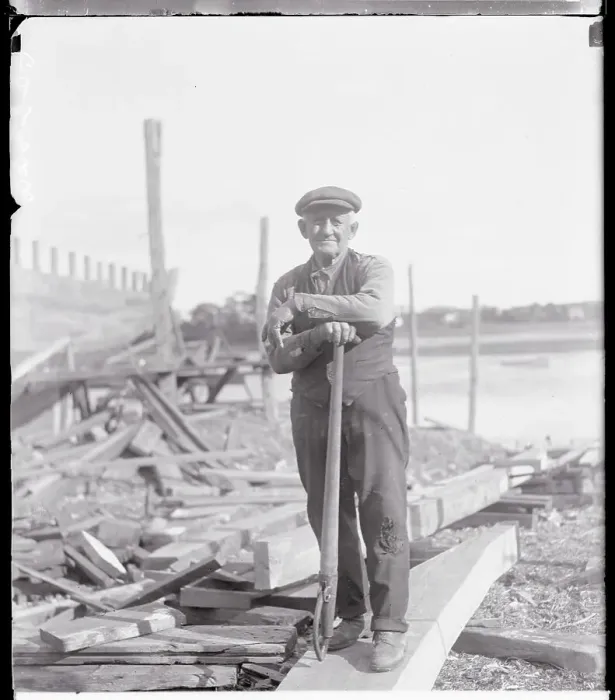 Framed Print : Portrait of a Shipyard Workman Framed Print : Portrait of a Shipyard Workman