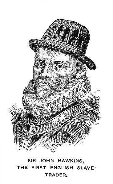 Portrait of Sir John Hawkins (also spelled Hawkyns), pioneering English naval commander and administrator