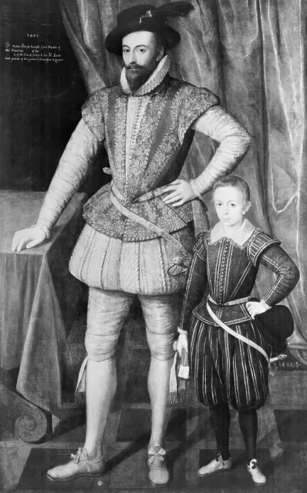 Framed Print : Portrait of Sir Walter Raleigh and His Son Framed Print : Portrait of Sir Walter Raleigh and His Son