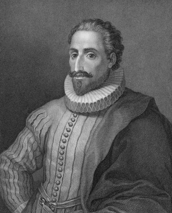 Framed Print : Portrait of Spanish Writer Miquel de Cervantes Famous for Don Quixote Framed Print : Portrait of Spanish Writer Miquel de Cervantes Famous for Don Quixote