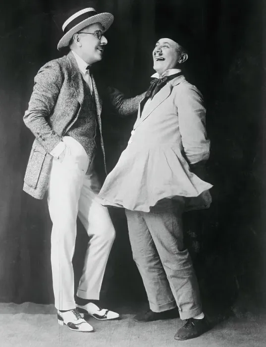 Framed Print : Portrait of Stage Stars Ed Gallagher and Al Shean in Costume