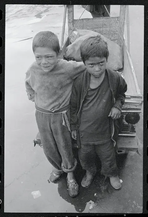 Framed Print : Portrait of Two Street Boys Framed Print : Portrait of Two Street Boys