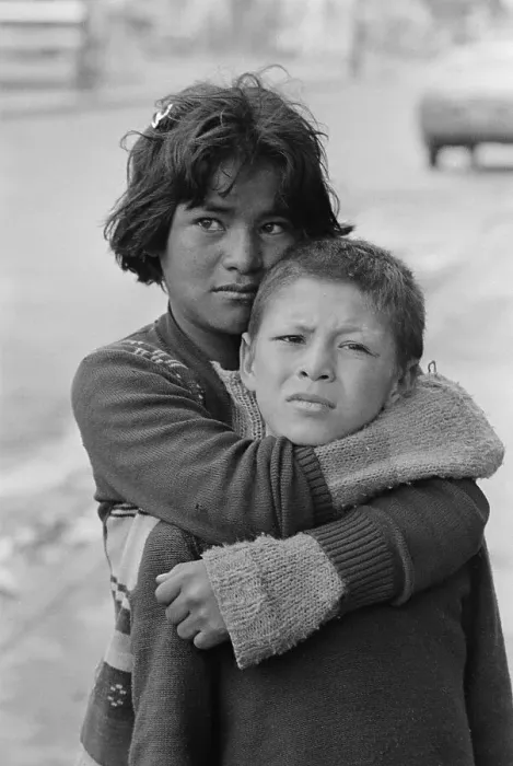 Framed Print : Portrait of Two Street Children in Bogota Framed Print : Portrait of Two Street Children in Bogota