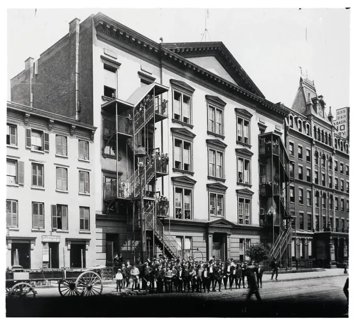 Framed Print : Portrait of Students Returning to New York Public School