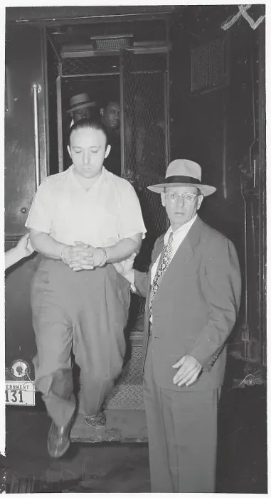 Framed Print : Portrait of Suspect Abraham Brothman Exiting Federal Building Framed Print : Portrait of Suspect Abraham Brothman Exiting Federal Building