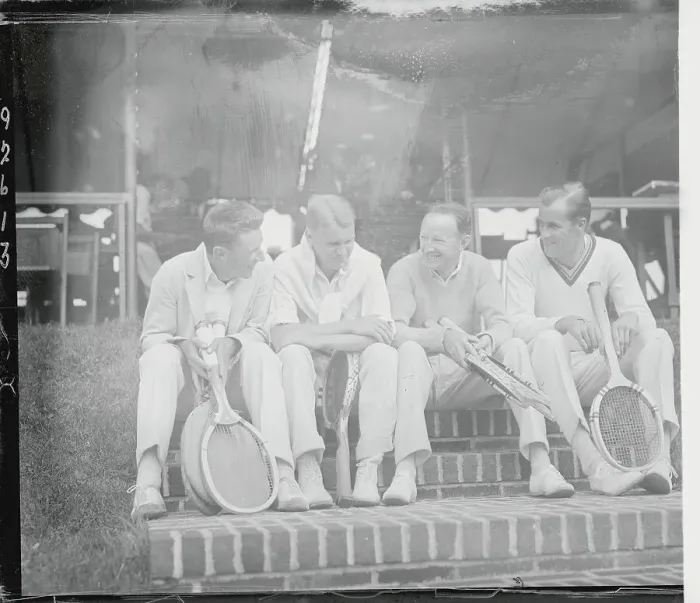 Framed Print : Portrait of Four Tennis Pros