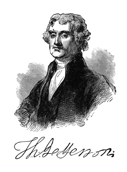 Framed Print : Portrait of Thomas Jefferson, third president of the United States (1801 - 1809) Framed Print : Portrait of Thomas Jefferson, third president of the United States (1801 - 1809)