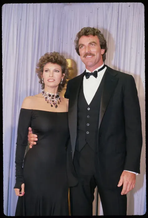 Framed Print : Portrait of Tom Selleck and Raquel Welch Framed Print : Portrait of Tom Selleck and Raquel Welch