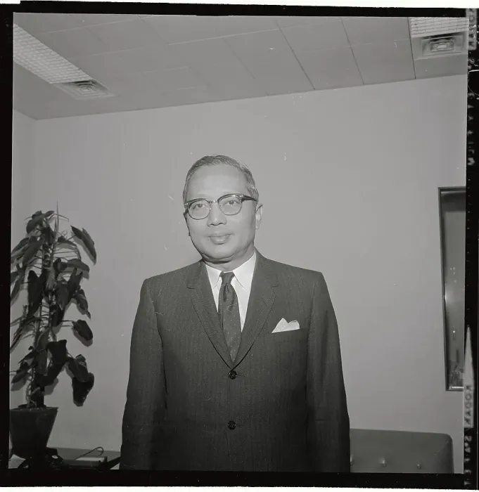 Framed Print : Portrait of U Thant at United Nations Framed Print : Portrait of U Thant at United Nations
