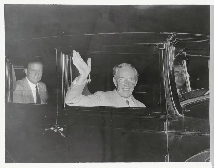 Framed Print : Portrait of Upton Sinclair in Car Framed Print : Portrait of Upton Sinclair in Car