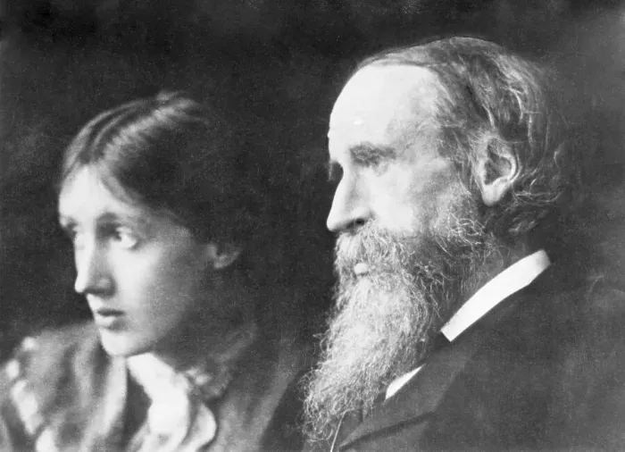 Framed Print : Portrait of Virginia Woolf and Sir Leslie Stephen Framed Print : Portrait of Virginia Woolf and Sir Leslie Stephen