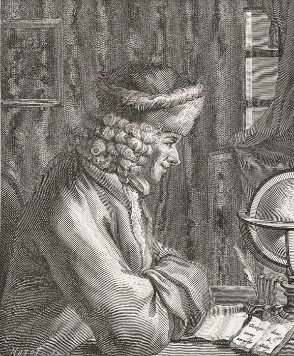 Framed Print : Portrait of Voltaire Reading Framed Print : Portrait of Voltaire Reading