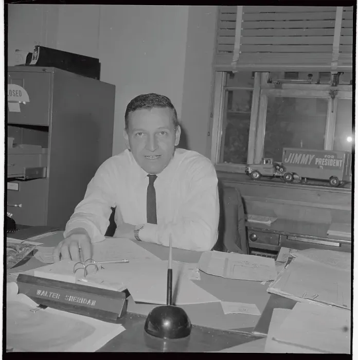 Framed Print : Portrait of Walter Sheridan of Hoffa Unit at Justice Department Framed Print : Portrait of Walter Sheridan of Hoffa Unit at Justice Department