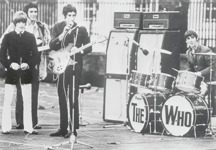 Framed Print : Portrait of The Who with Instruments Framed Print : Portrait of The Who with Instruments