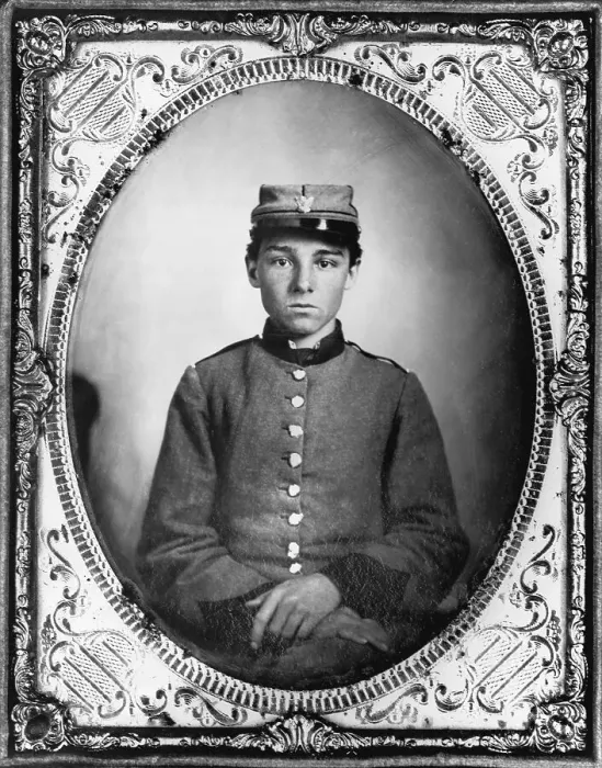 Framed Print : Portrait of Young Private Edwin E. Jennison Framed Print : Portrait of Young Private Edwin E. Jennison