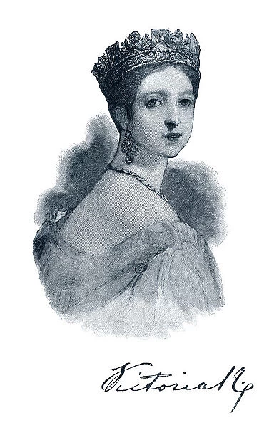 Portrait of young Queen Victoria