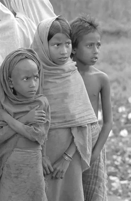 Framed Print : Portrait of Young Victims of Pakistan and Indian Civil War