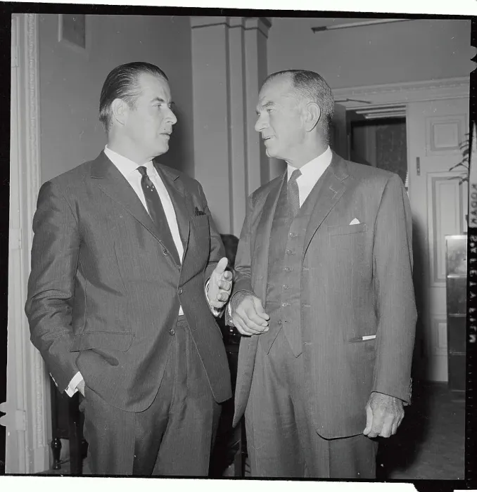Framed Print : Portraits of Gerhard Schroeder and William Fulbright Framed Print : Portraits of Gerhard Schroeder and William Fulbright