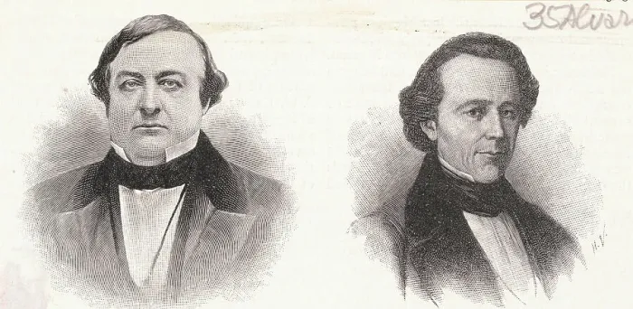 Framed Print : Portraits of Juan B. Alvarado and Manuel Micheltorena