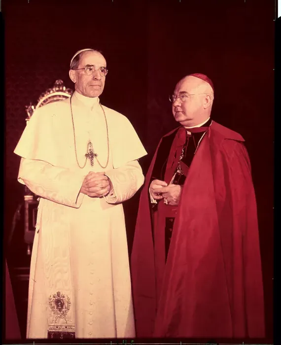 Framed Print : Portraits of Pope Pius and Cardinal Spellman Framed Print : Portraits of Pope Pius and Cardinal Spellman