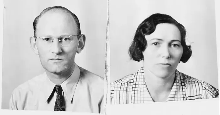 Framed Print : Portraits of Spy Suspects Otto and Hanna Voss Framed Print : Portraits of Spy Suspects Otto and Hanna Voss