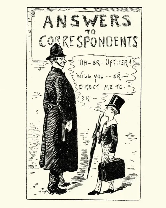 Framed Print : Posh public schoolboy asking a policeman for directions Framed Print : Posh public schoolboy asking a policeman for directions