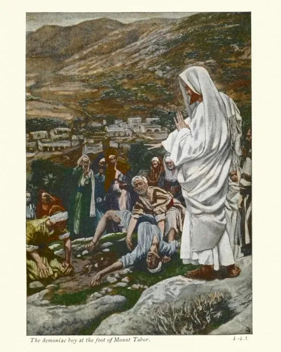 Framed Print : Possessed Boy at the Foot of Mount Tabor. Jesus Framed Print : Possessed Boy at the Foot of Mount Tabor. Jesus
