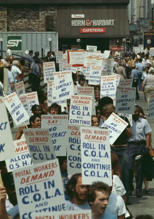 Framed Print : Postal Workers Protest