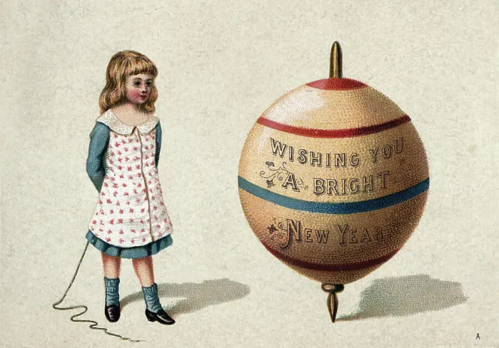 Framed Print : Postcard For New Years / Girl W / Top Framed Print : Postcard For New Years / Girl W / Top