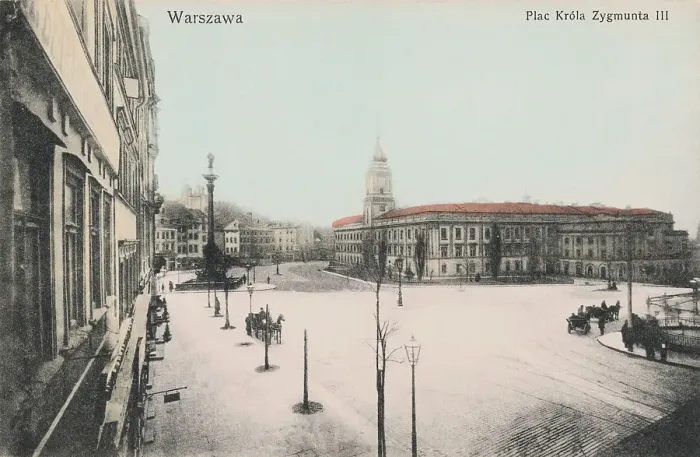 Framed Print : Postcard Showing Street of Warsaw Framed Print : Postcard Showing Street of Warsaw