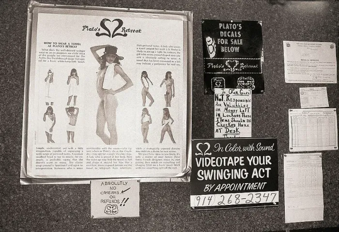Framed Print : Poster Advertising Swingers Sex Club