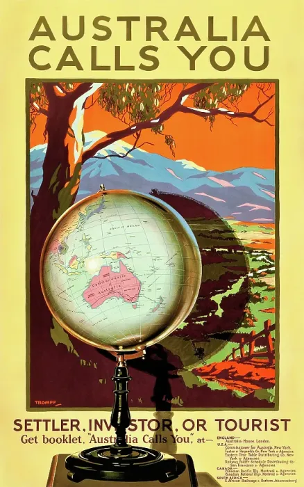 Framed Print : Poster, Australia Calls You Framed Print : Poster, Australia Calls You