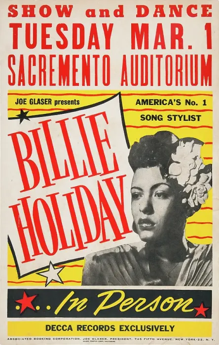 Framed Print : Poster For A Billie Holiday Concert Framed Print : Poster For A Billie Holiday Concert