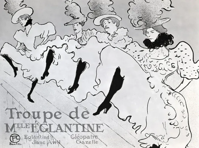 Framed Print : Poster With Dancing Ladies By Toulouse-L Framed Print : Poster With Dancing Ladies By Toulouse-L