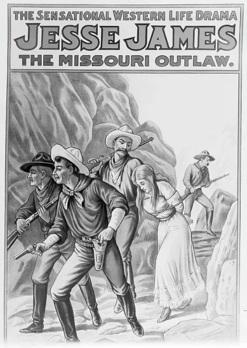 Framed Print : Poster Depicting Outlaws Framed Print : Poster Depicting Outlaws