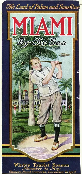 Framed Print : Poster of Golfer in Miami