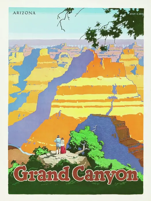 Framed Print : Poster For Grand Canyon