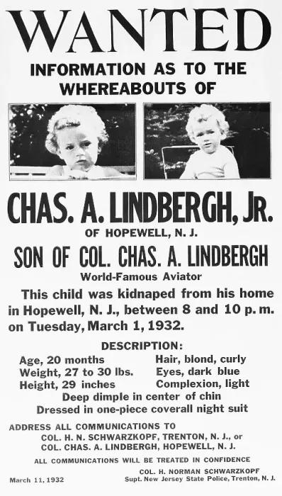 Framed Print : Poster of Kidnapped Lindbergh Baby Framed Print : Poster of Kidnapped Lindbergh Baby