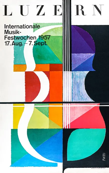 Framed Print : Poster For The Luzern International Music Festival