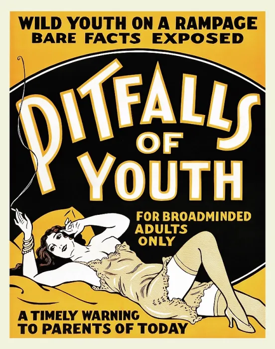Framed Print : Poster For Pitfalls Of Youth Framed Print : Poster For Pitfalls Of Youth