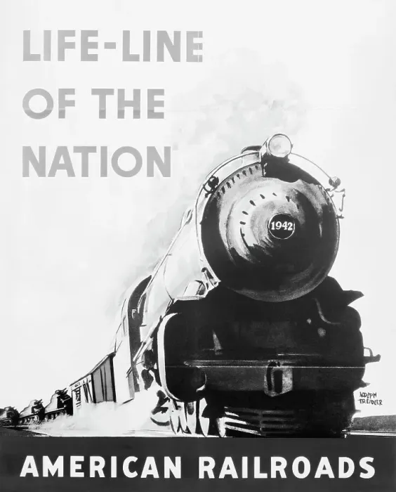 Framed Print : Poster Of Railroad Train Framed Print : Poster Of Railroad Train