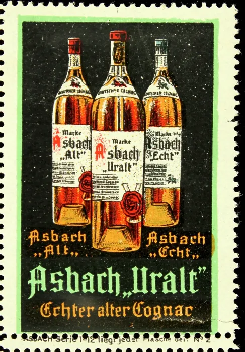 Framed Print : Poster stamp Asbach Uralt Framed Print : Poster stamp Asbach Uralt