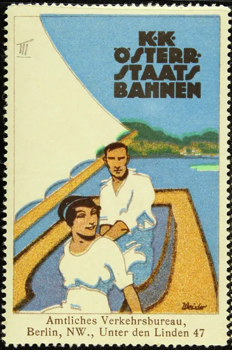 Framed Print : Poster stamp Austrian State Railways Framed Print : Poster stamp Austrian State Railways