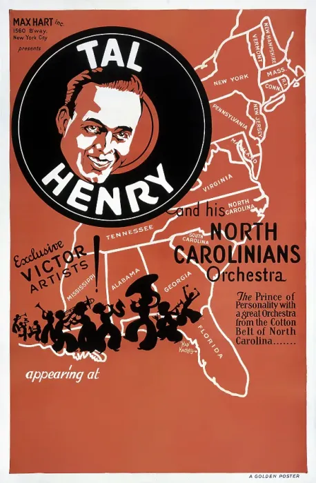 Framed Print : Poster For Tal Henry & His North Carolinians Orchestra Framed Print : Poster For Tal Henry & His North Carolinians Orchestra